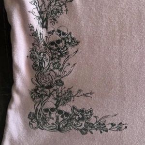 Harley Davidson pink skulls baby tank top